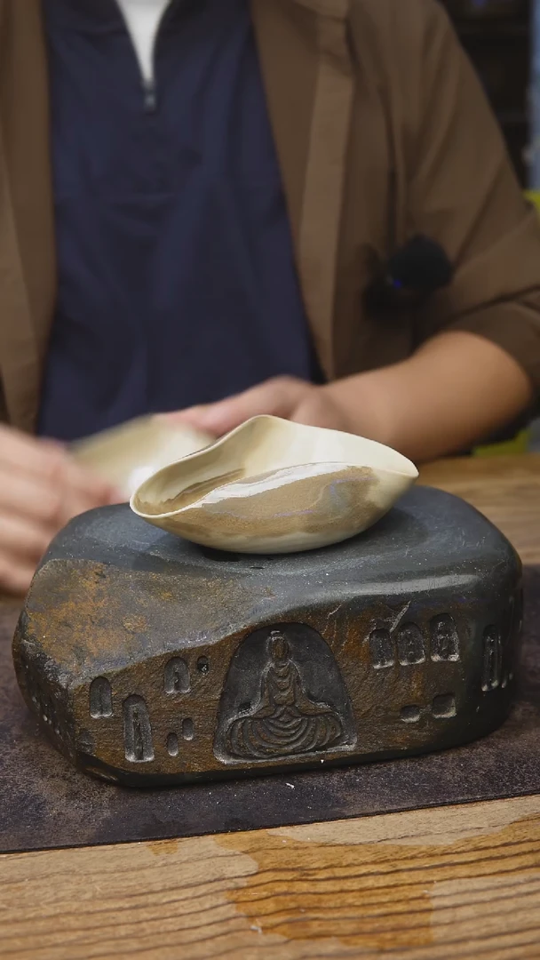 甘石陶艺开播福利525水墨茶则手同