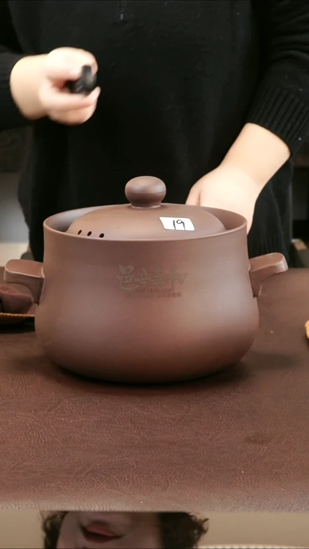 紫砂紫砂砂锅3升原矿紫泥正品无暇紫砂砂锅微瑕3升