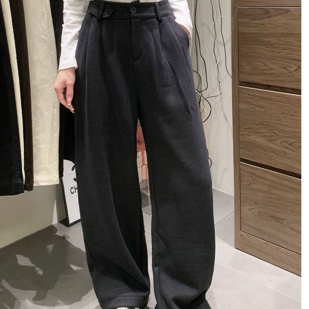 YANY2025新款百搭休闲西装阔腿裤