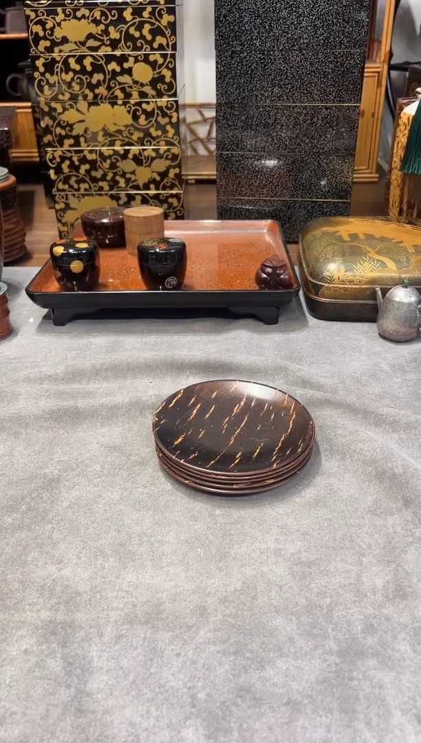 樱皮壶承单片  大漆漆器大漆漆器