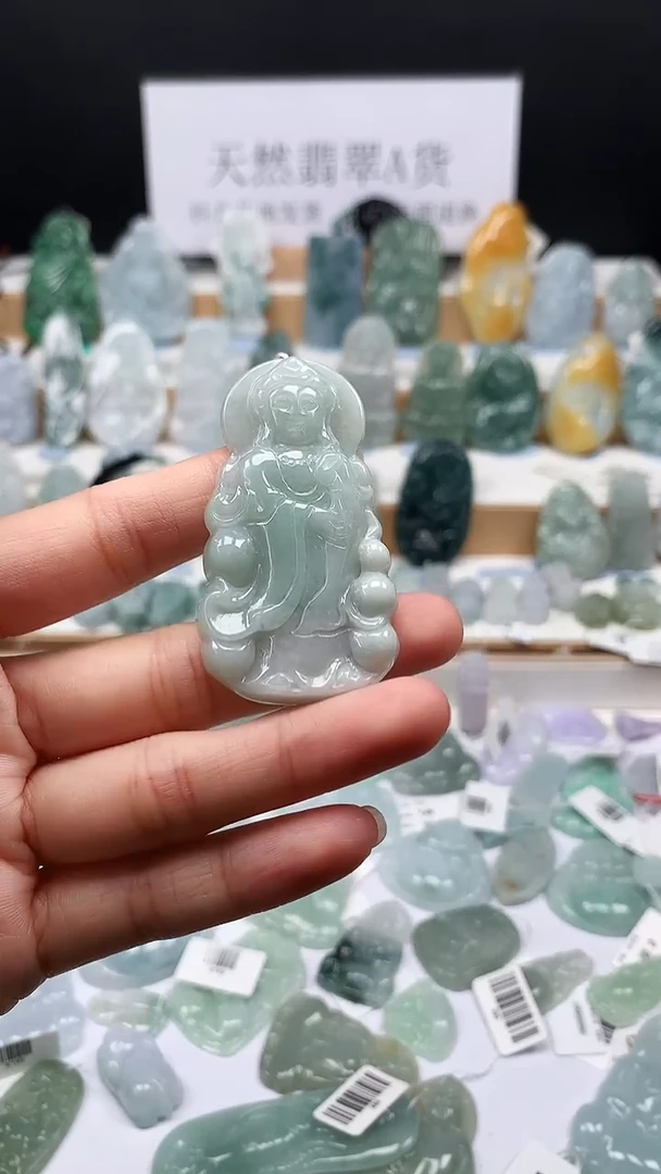 吊坠(不含链)未镶嵌翡翠34站观音