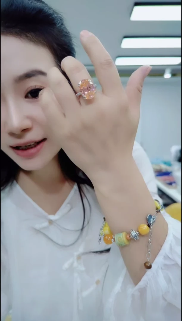 无非金属15108落日橙戒指