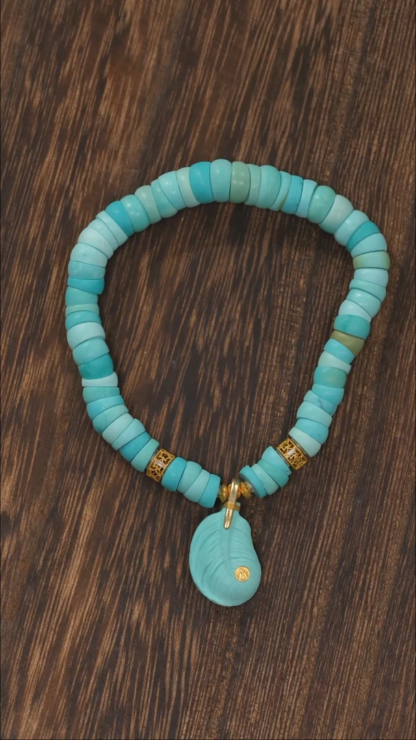 【闪购商品】绿松石手链18K金镶嵌1