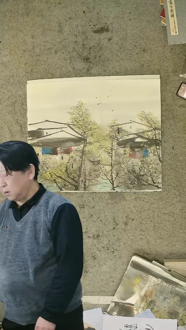 国画国画  58*70cm   江南水乡