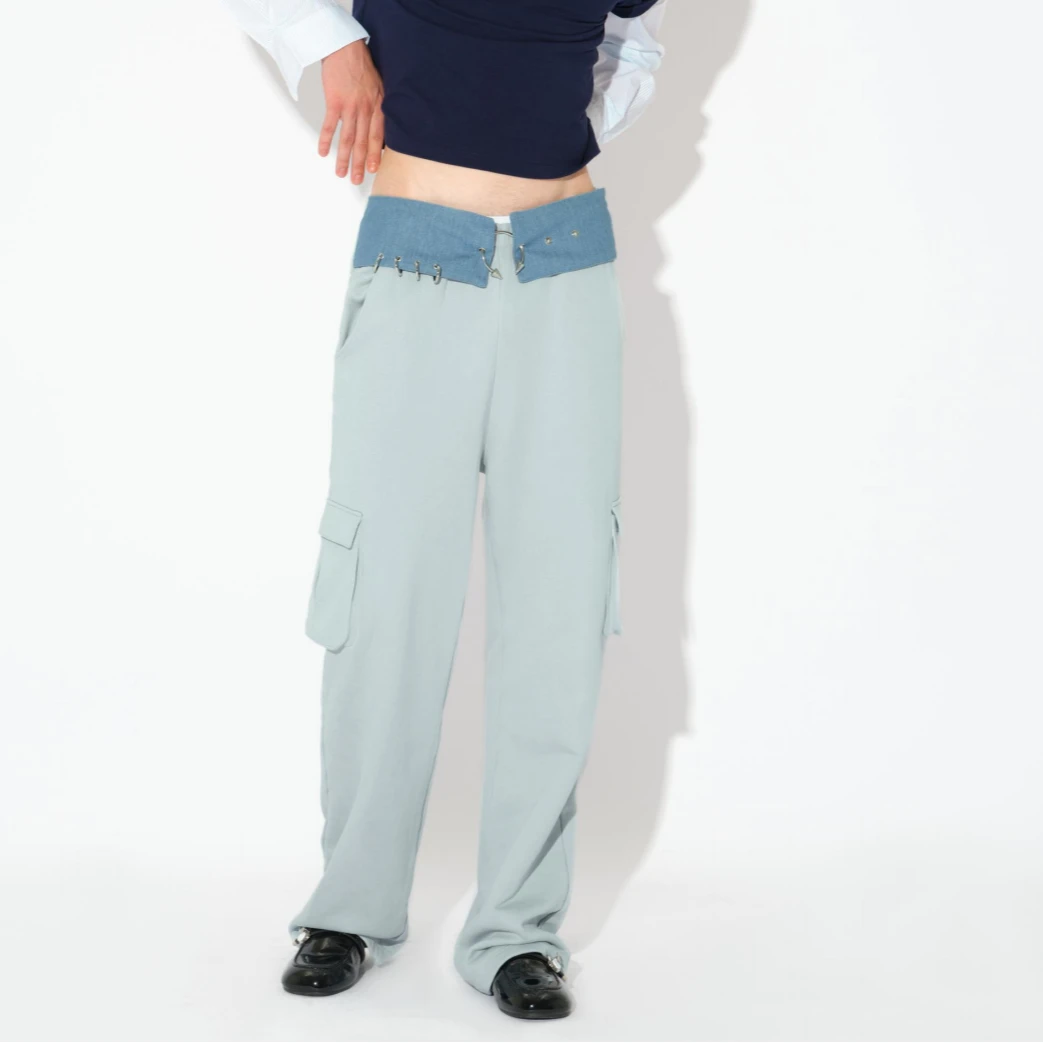 【LOCAT】Optinips  牛仔腰封宽松休闲卫裤 OP25PANTS01