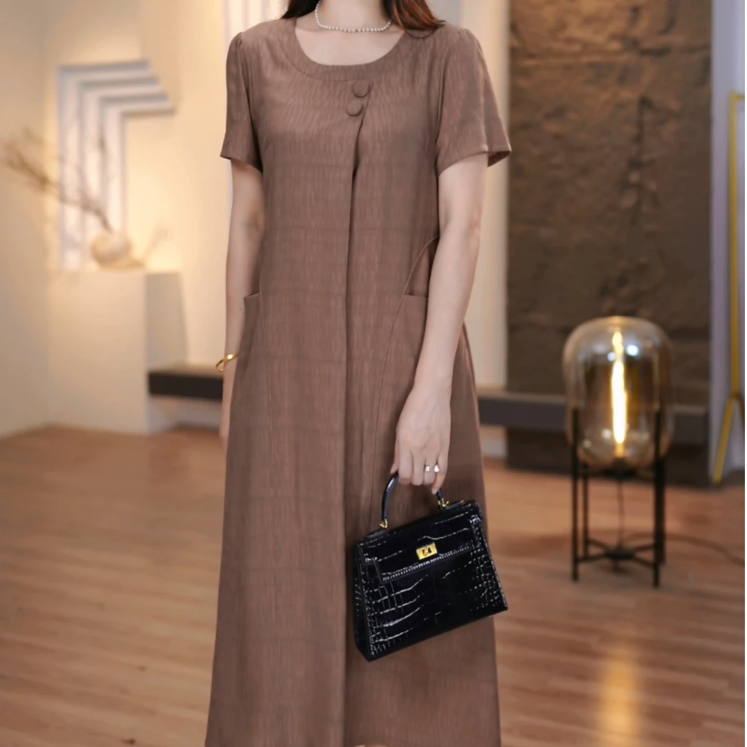 2025夏季新款加肥加大碎花连衣裙大码女装显瘦遮肉减龄妈妈装