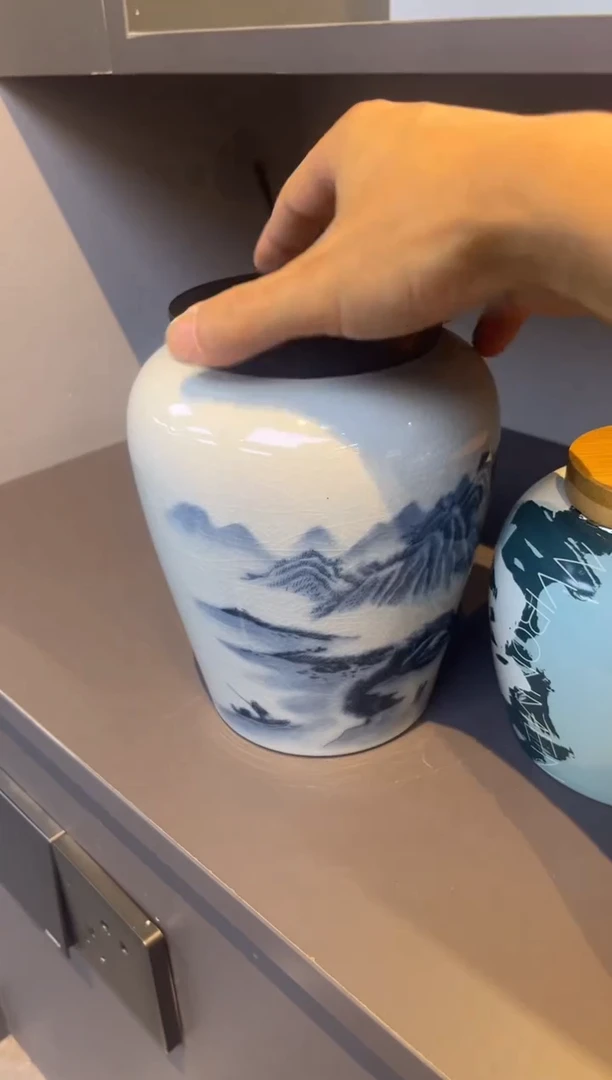茶叶罐大号复古江山罐
