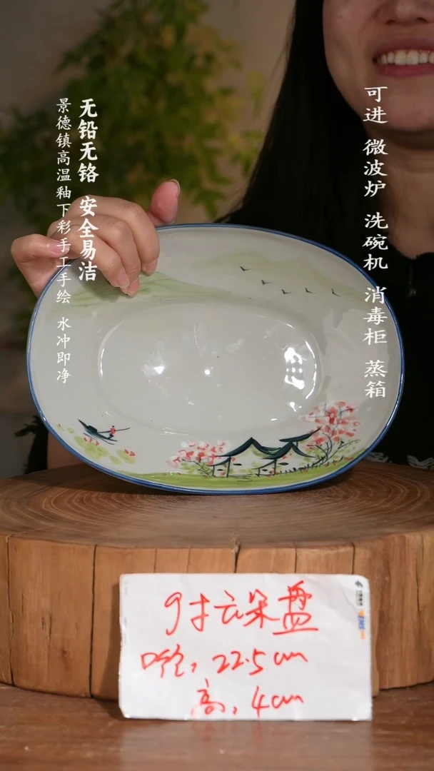 碗陶瓷景德镇高温瓷釉下彩手绘陶瓷