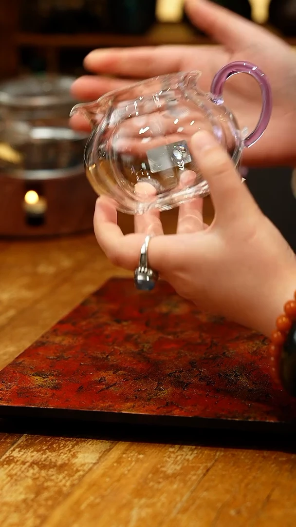 【闪购商品】禾器/晶彩纳福茶海/浅紫色/定制版
