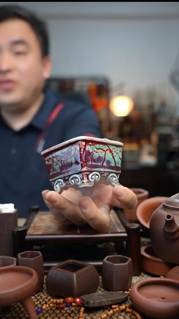 紫砂花盆長木軒精品紫砂7.7*5.5