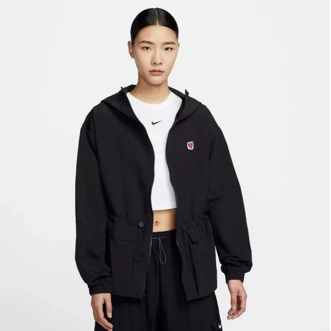 NIKE耐克女子NSW TREND WVN JKT GCEL梭织连帽外套HV8727-010