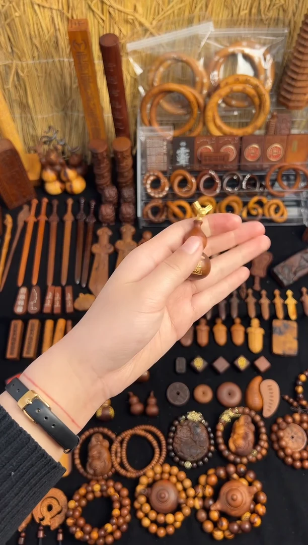 【闪购商品】木雷击枣木 赵公明 开口葫芦