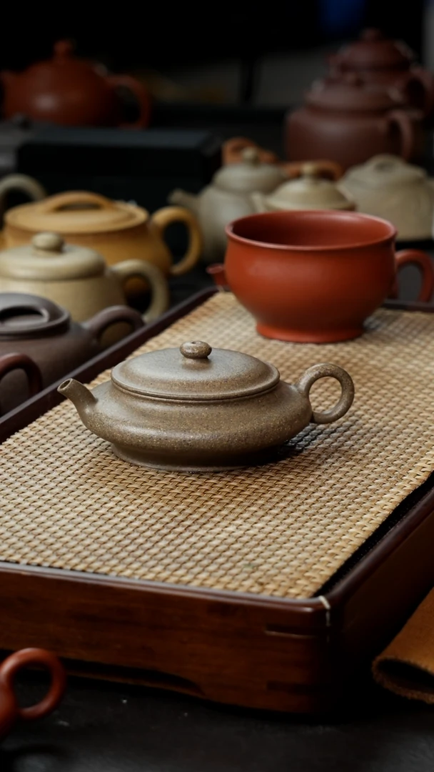 【闪购商品】紫砂茶壶鸣远虚扁桃花泥紫砂壶