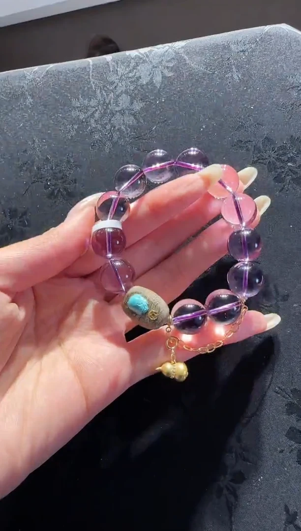 【闪购商品】紫晶手串未镶嵌紫水晶手串设计款