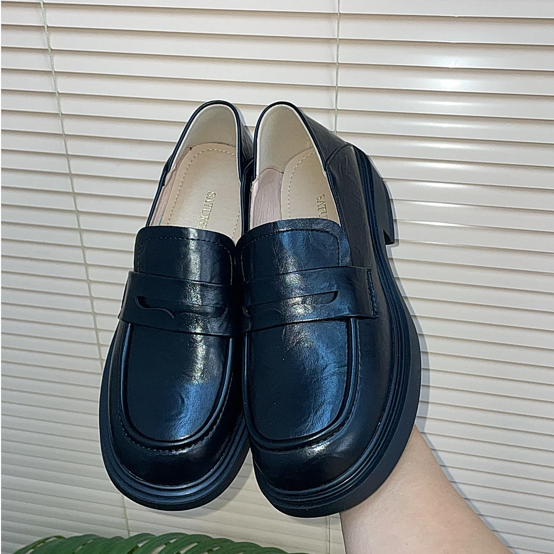 新平底软底女鞋乐福鞋百搭春季时尚学生休闲风新款套脚懒人鞋通勤