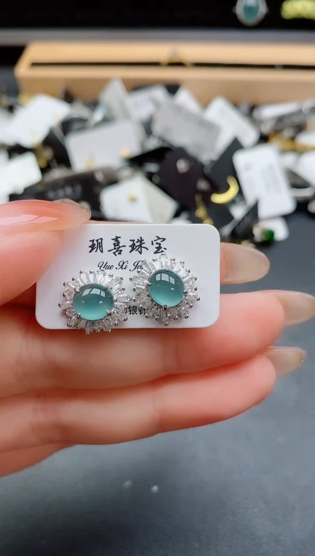 银S925镶嵌戒指翡翠11
