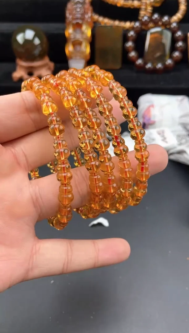 【闪购商品】琥珀手链未镶嵌雪茶葫芦珠手串【多样性发货其中一】