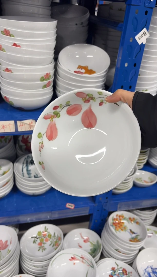 景德镇高温陶瓷食品级手绘釉中彩-大胖碗