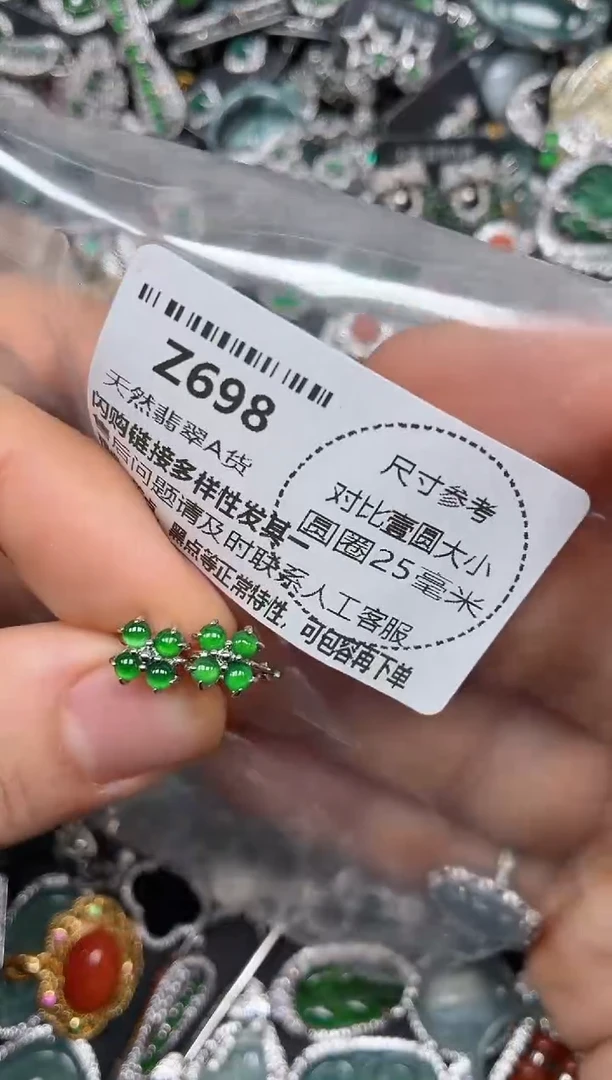 颈饰未镶嵌翡翠Z698耳扣