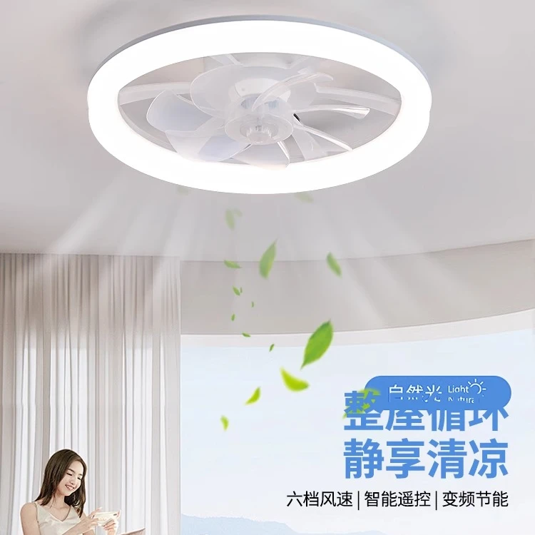 卧室风扇灯餐厅2025新款北欧吸顶灯书房儿童房间静音风扇吸顶灯具