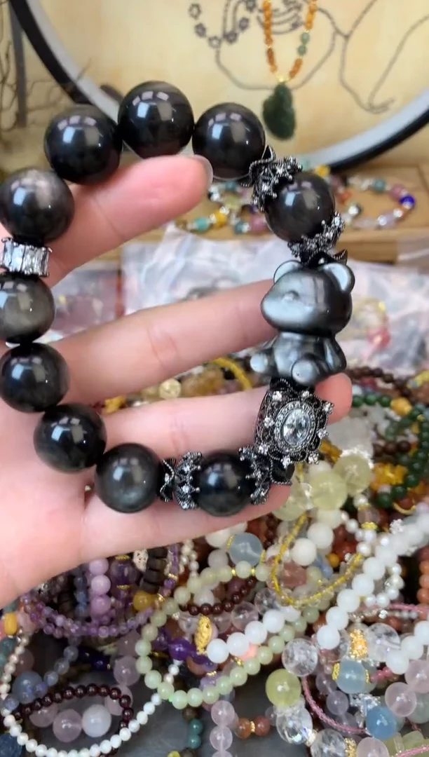 【闪购商品】黑曜岩手饰未镶嵌1058