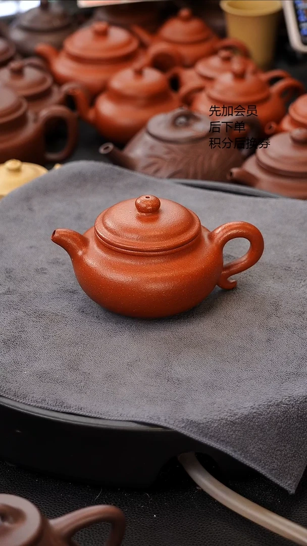 茶壶紫砂微瑕仿古200cc 红降坡28目