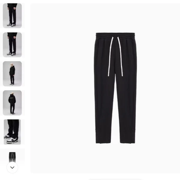 Y04-111065-CLI侧边撞色拼接开叉设计时尚休闲裤