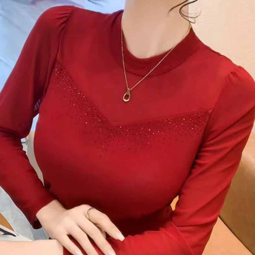 鑫宏女装新款亮闪闪欧货女士内搭打底衫88101