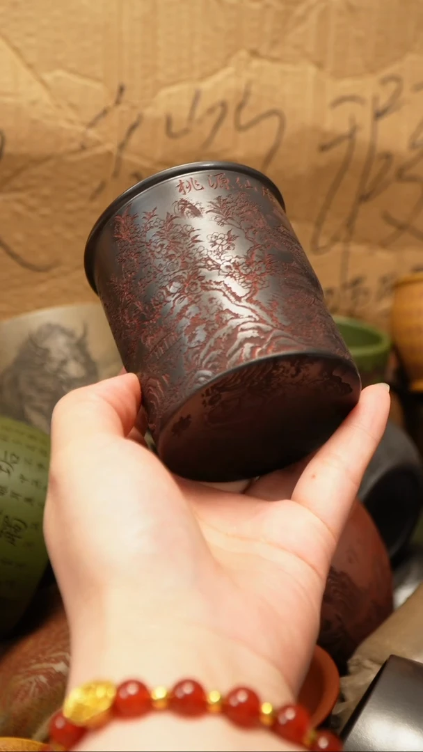 茶杯紫砂微瑕宜兴紫砂