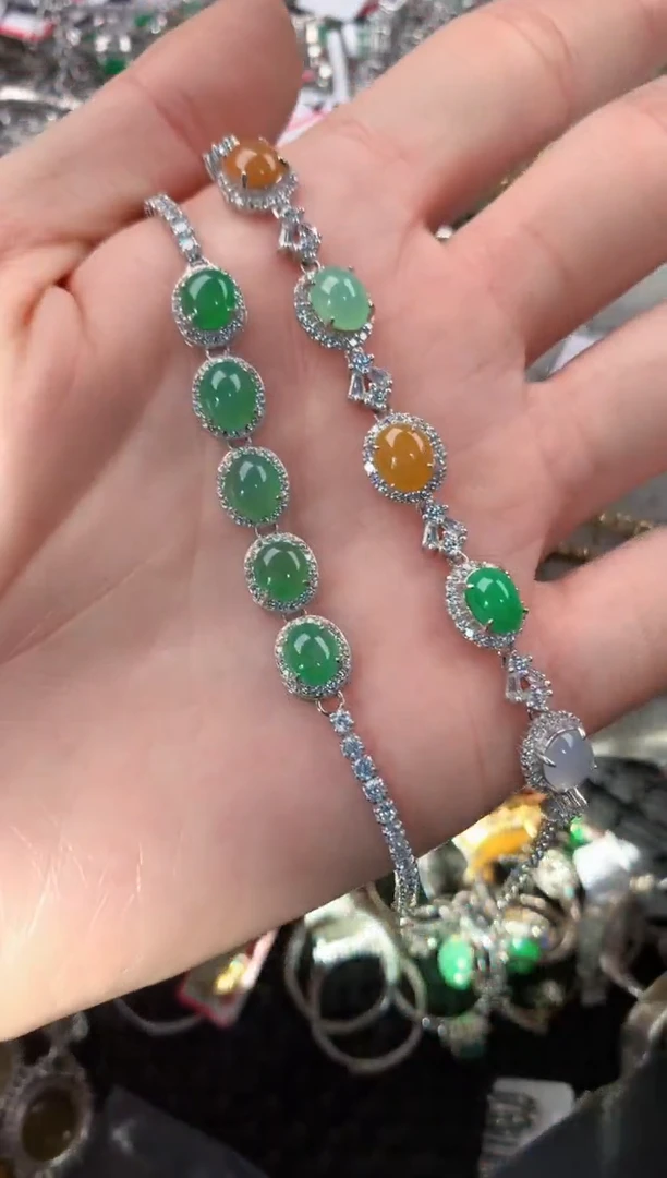 银S925镶嵌戒指翡翠777   6