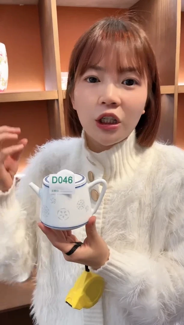 【闪购商品】摆件景德镇陶瓷玲珑茶壶046