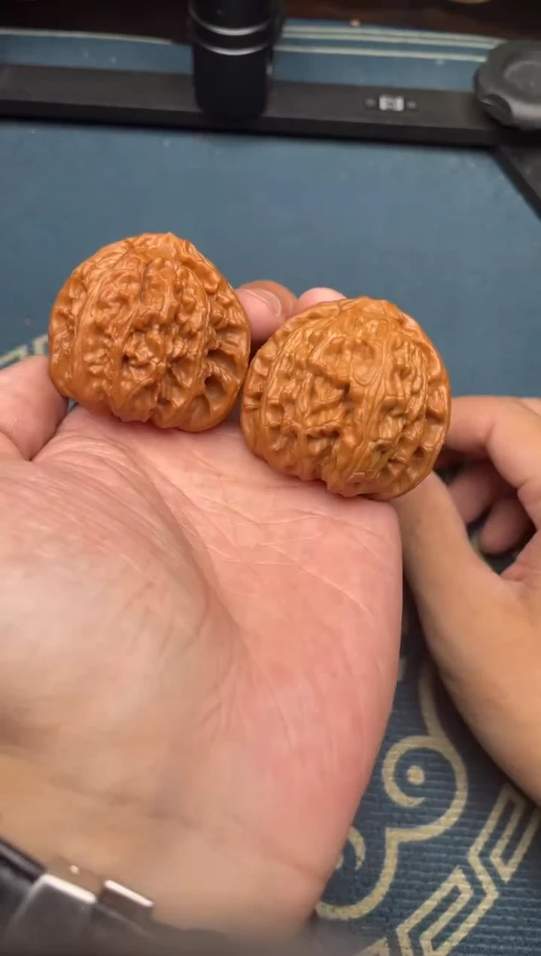 文玩核桃吊坠白狮子全品43+