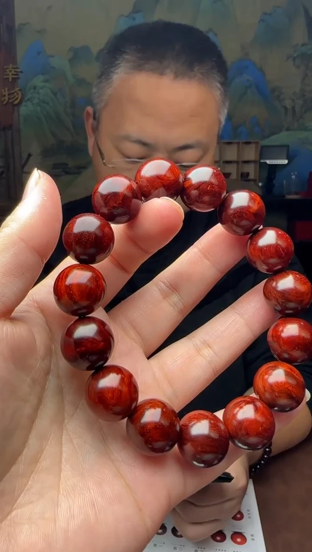 手串/手链小叶紫檀1.5*15颗5星带瘤疤金星原汁原味