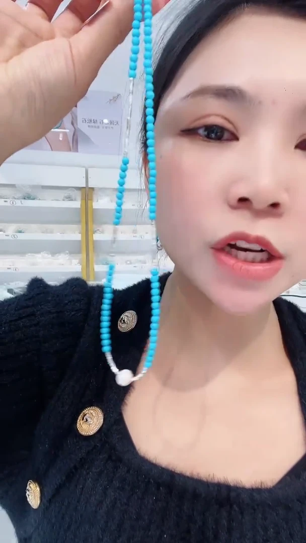 【闪购商品】绿松石项链银S925镶嵌发货一件