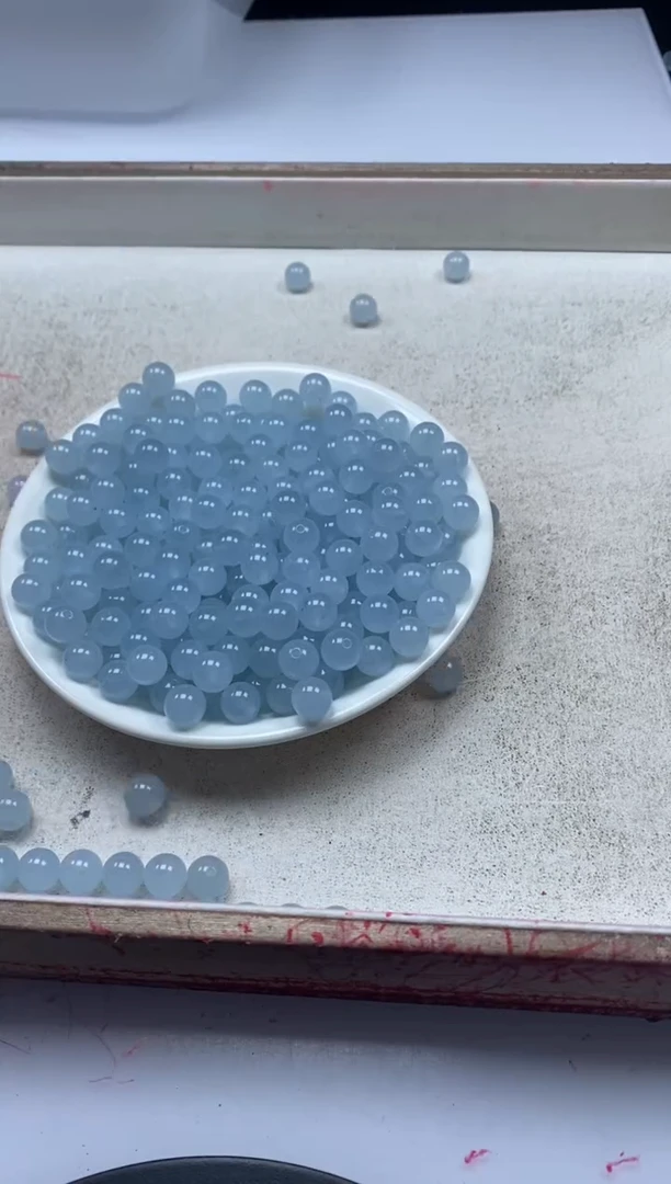 【闪购商品】玛瑙/玉髓颈饰未镶嵌w791冰川蓝玛瑙8mm*30颗