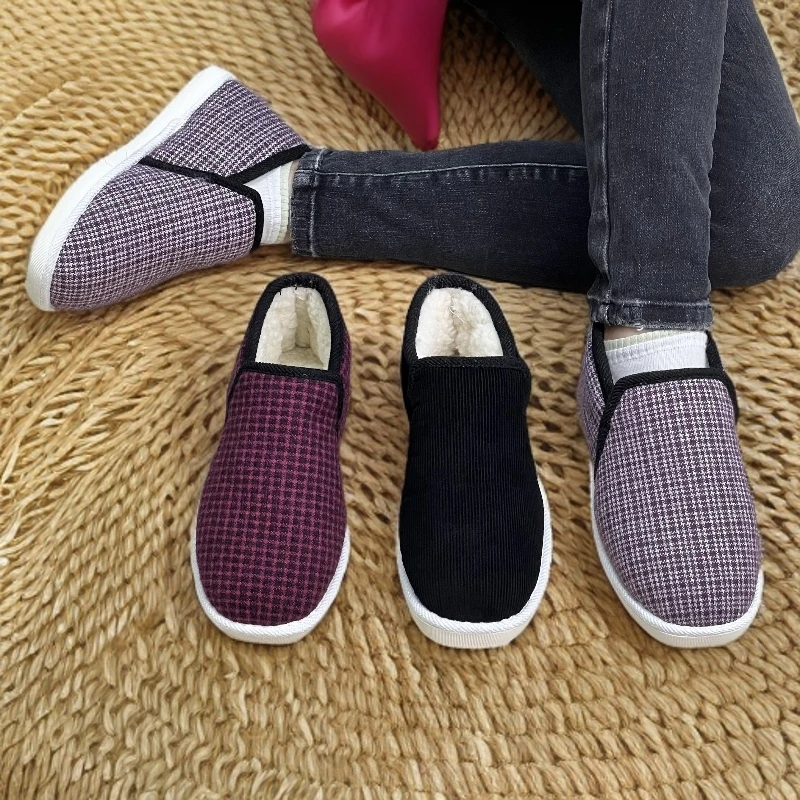 何航时尚手工棉鞋休闲百搭防滑耐牛筋底加厚保暖防风防寒棉鞋