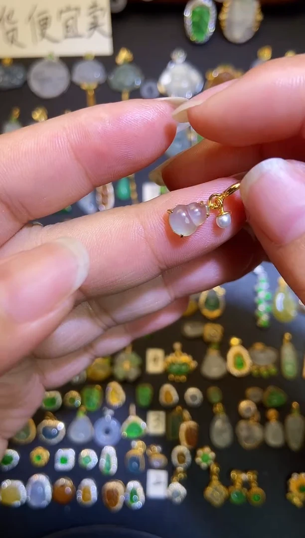 翡翠银S925镶嵌吊坠(不含链)天然A货翡翠