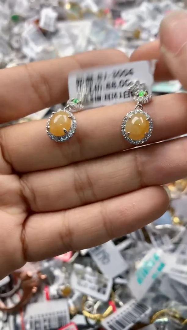 银S925镶嵌戒指翡翠999----6