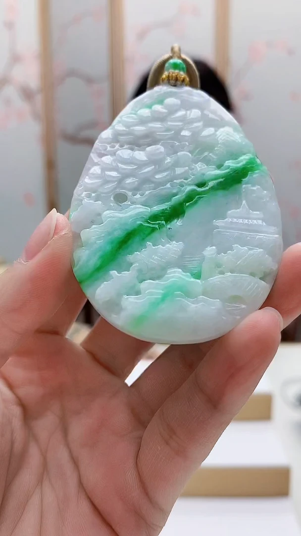 未镶嵌定制翡翠5172lr-毛货挂件7