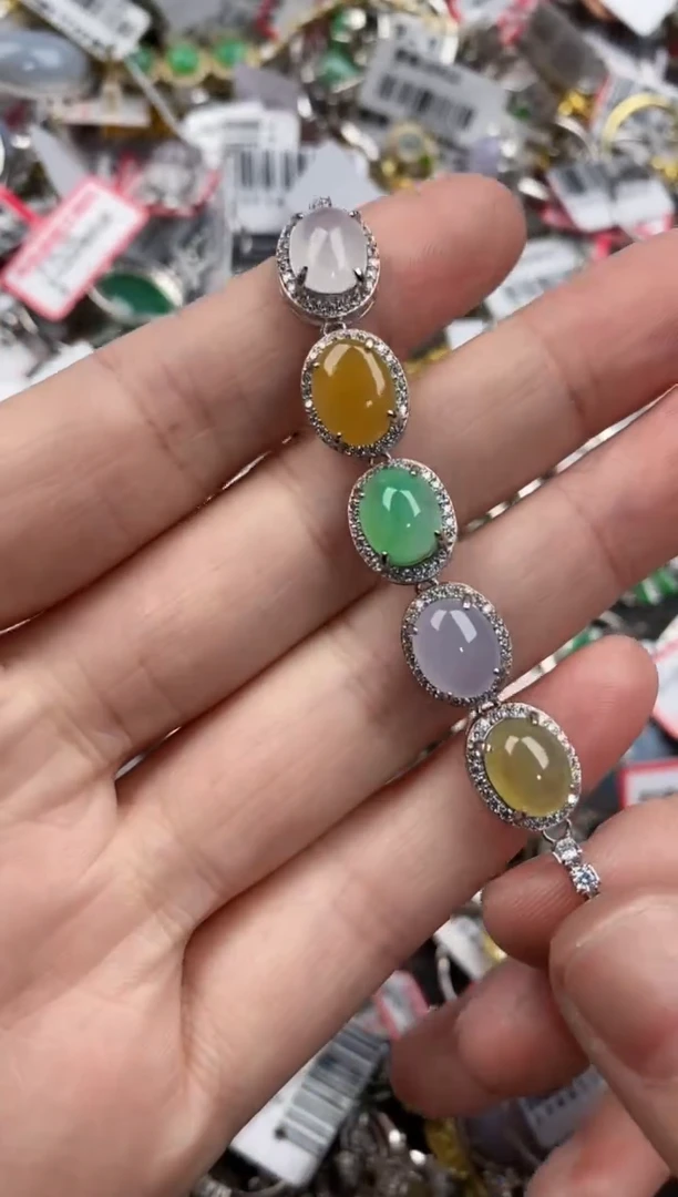 银S925镶嵌戒指翡翠101010---3