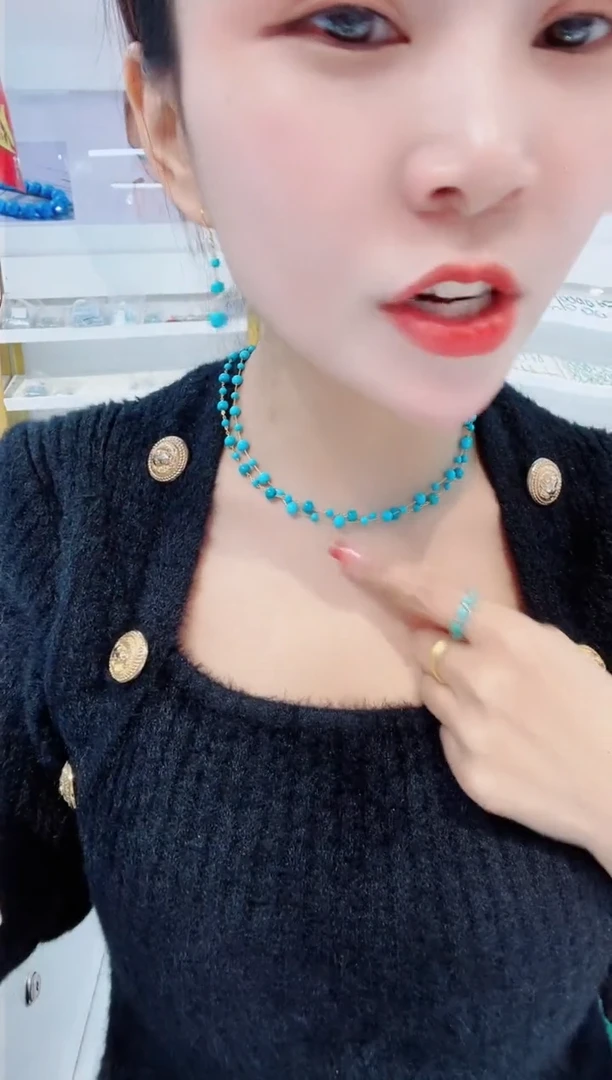 【闪购商品】绿松石项链18K金镶嵌发货一件