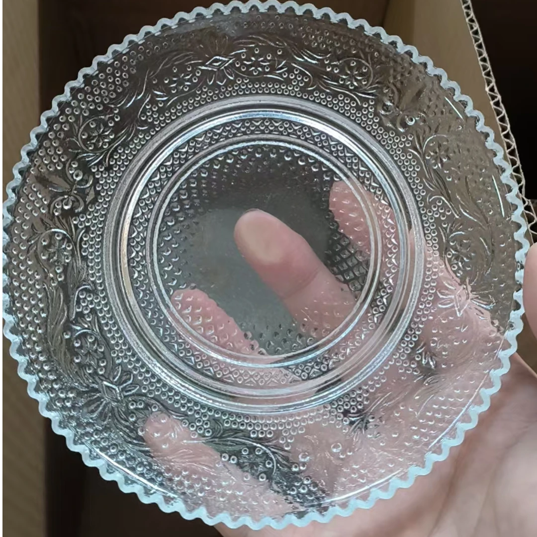 【小圆专享】老板娘清仓见面礼！花纹玻璃盘子334