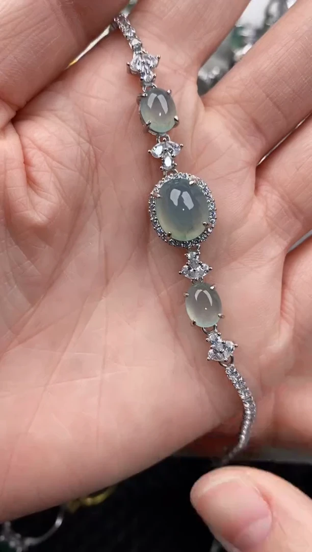 银S925镶嵌戒指翡翠777              8