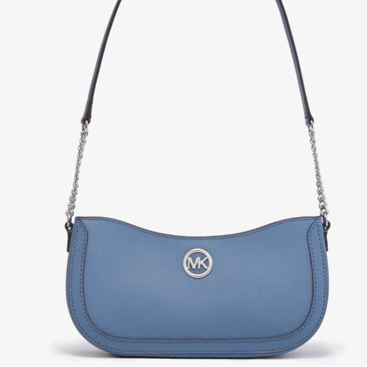 MICHAELKORS/迈克高仕方形蓝色文艺风斜挎款单肩包蓝色