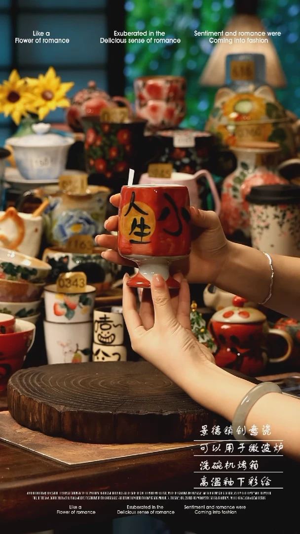 陶瓷景德镇高温釉下彩手工手绘款式@A0202@