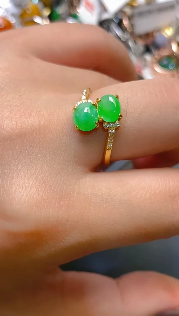 【闪购商品】翡翠耳饰银S925镶嵌天然A货翡翠1