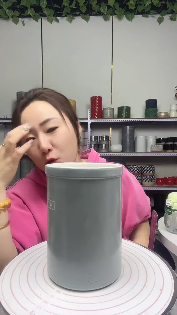 默认打孔陶瓷花盆宽高13-17.5