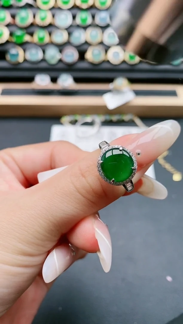 【闪购商品】翡翠戒指银S925镶嵌11111