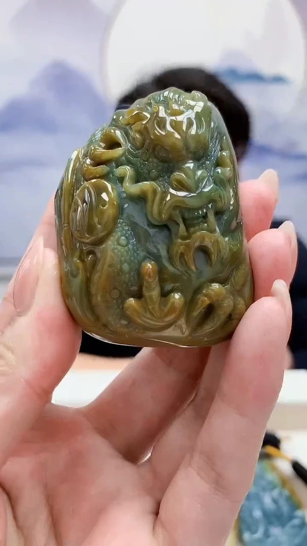 未镶嵌定制翡翠5060MM-毛货挂件7