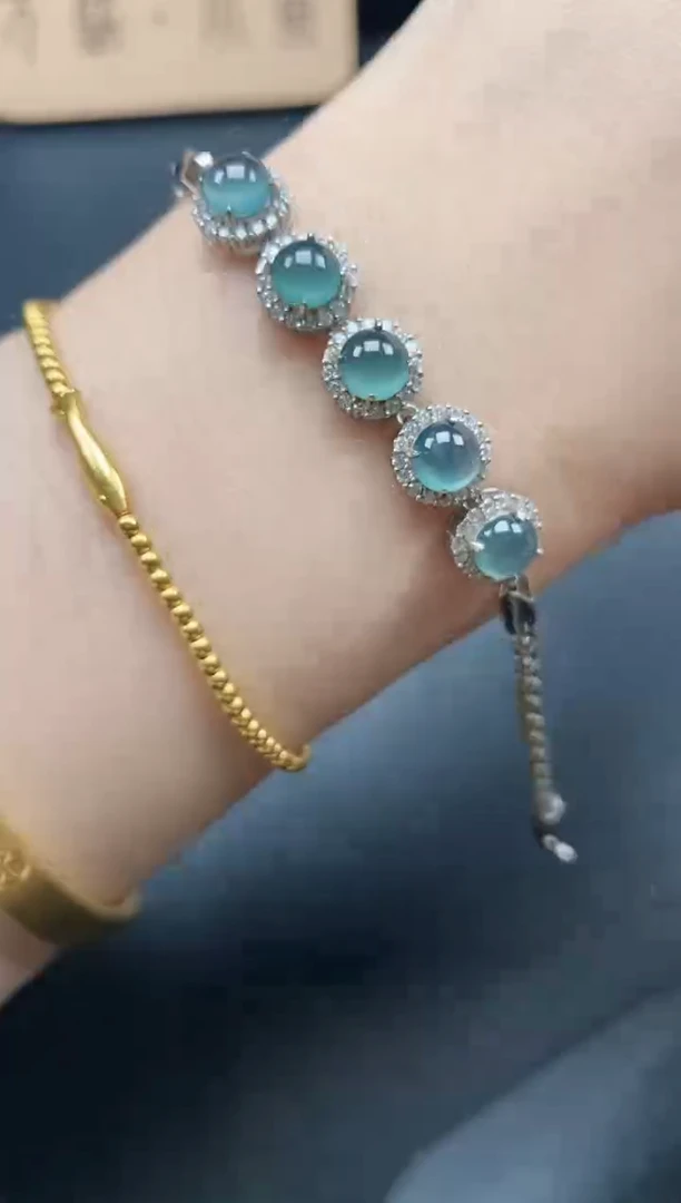 翡翠戒指银S925镶嵌51511